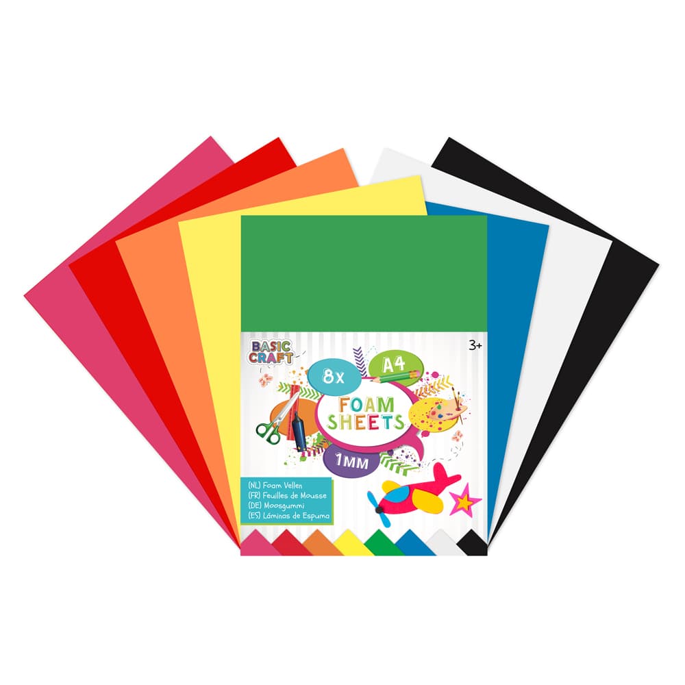 Set 8 coli Creative Craft, spuma diverse culori