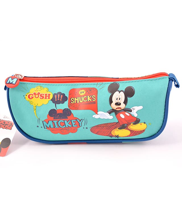 PENAR ETUI TRIUNGHIULAR MICKEY ALBASTRU VERDE PIGNA
