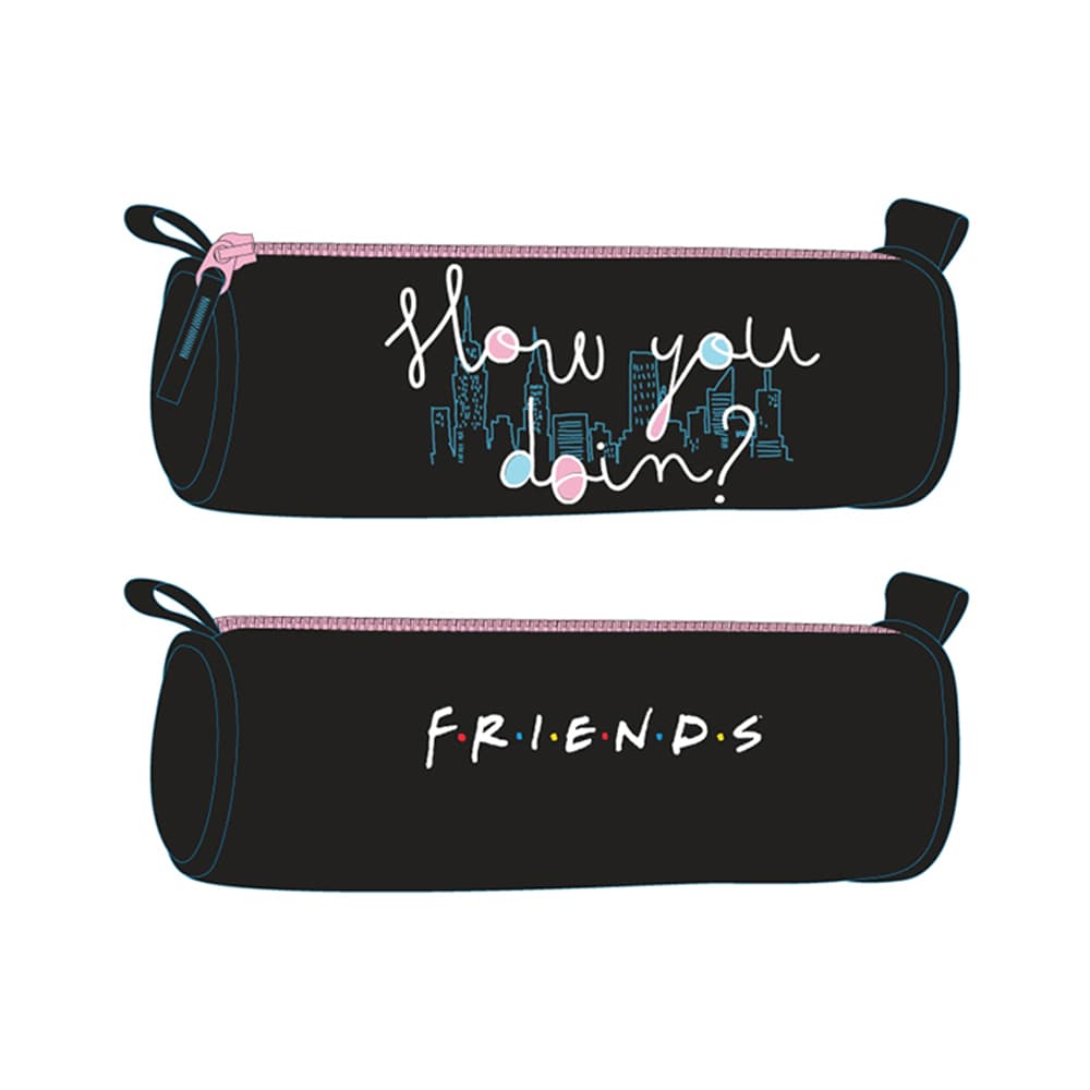 PENAR ETUI TUBULAR FRIENDS NEGRU PIGNA