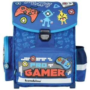 Ghiozdan St.Majewski Bambino Gamer, 1 compartiment, 3 buzunare, albastru, 629297