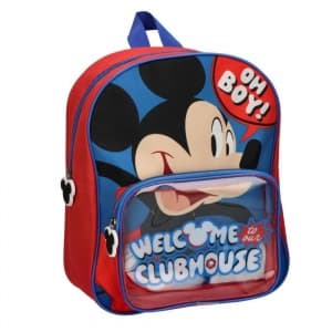 Ghiozdan gradinita Cerda Mickey, 25cm, 2 compartiment, 25x30x12cm, 677416