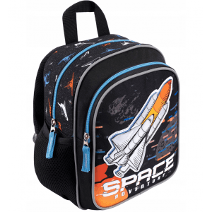 Ghiozdan St.Majewski Bambino Space, gradinita, 1 compartiment, 3 buzunare, negru, 650666
