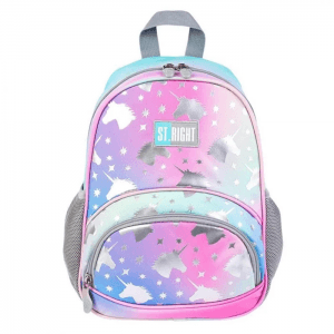Ghiozdan St.Majewski St.Right Ombre Unicorns, gradinita, 1 compartiment, 3 buzunare, roz cu turcoaz, 645709