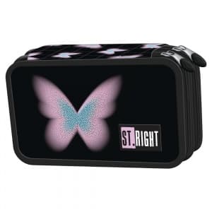 Penar echipat St.Majewski St. Right Pastel Butterfly, 2 fermoare, 697029