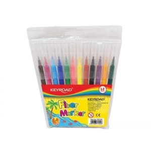 Carioci colorate Keyroad Washable KR971840, 12 culori, lavabile, blister PVC