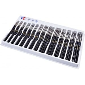 Pensula Brons BR-247, varf rotund, nr. 00-12, pictura cu acuarele, set 144 buc/tavita PVC
