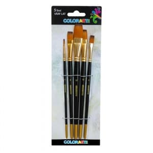 Pensula Colorarte DB20501, varf lat, set 5 bucati