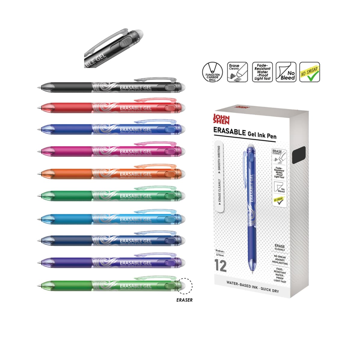 Pix Memoris-Precious, cu mecanism cu rescriere, grip, 0.7 mm, scriere albastra