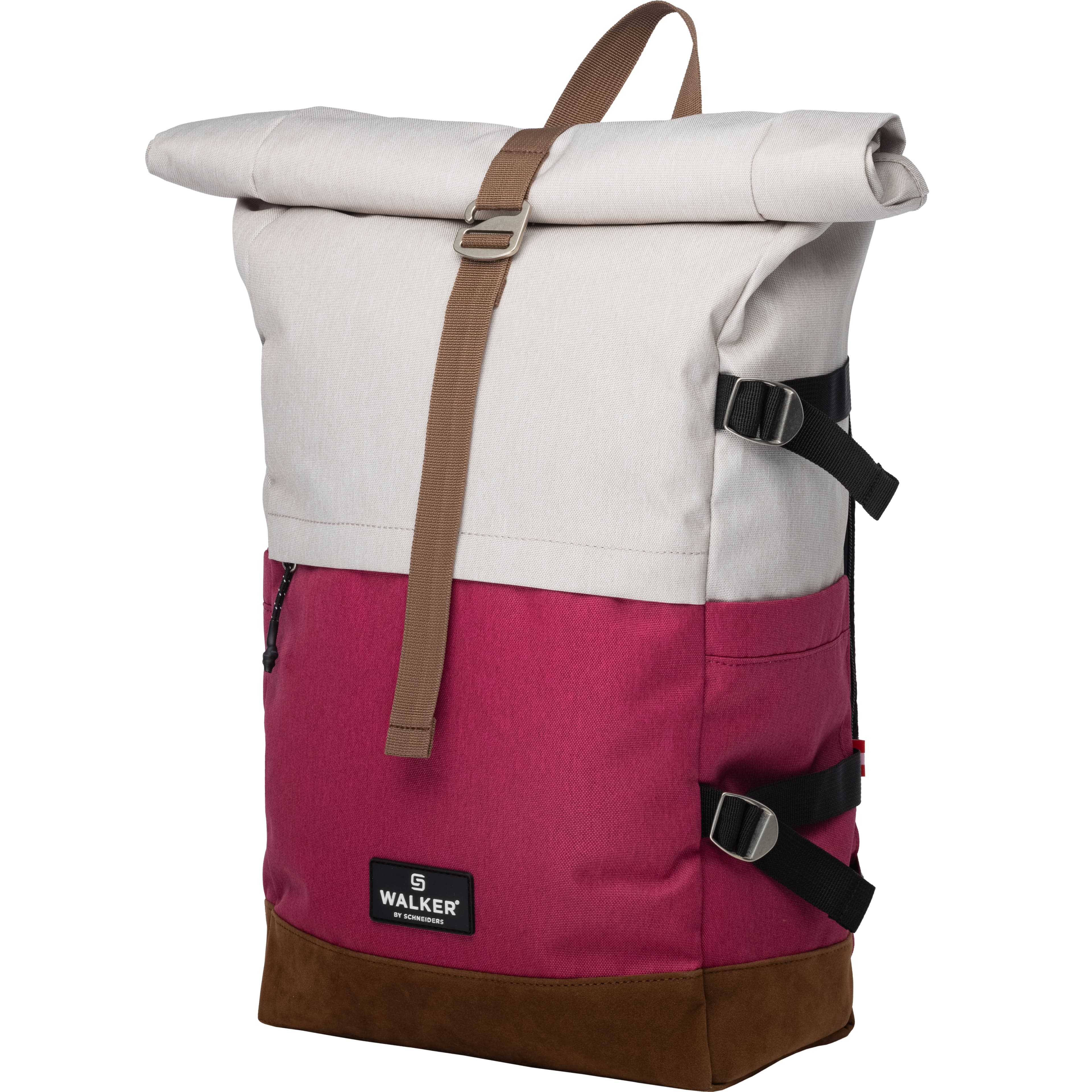 RUCSAC ROLLUP BICOLOR CREM POPCORN-ROZ MAGENTA WALKER