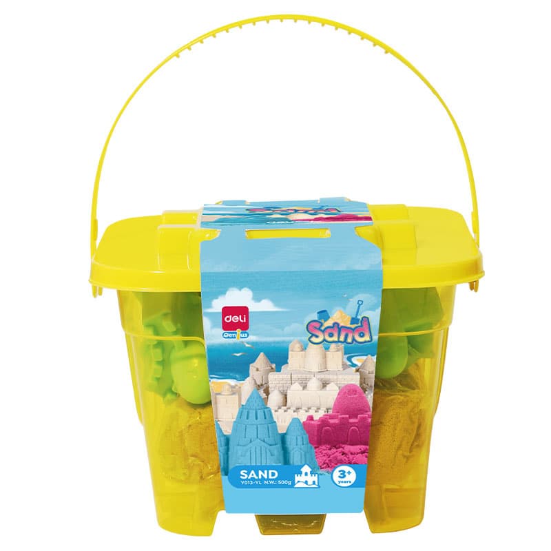 NISIP MODELABIL GALETUSA 500G + 6 FORME MODELAJ GALBEN DELI