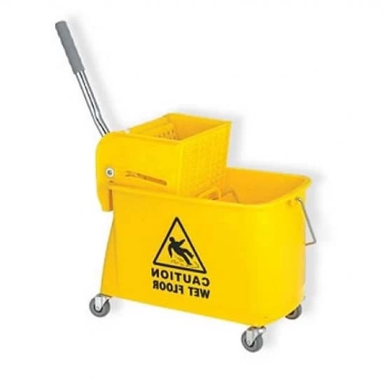 Carucior profesional curatenie cu storcator, 2x10L