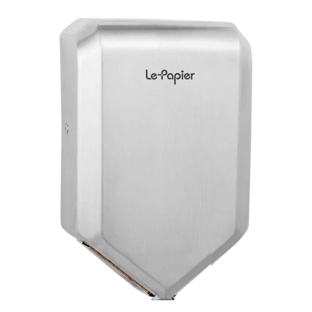 Uscător de mâini profesional LePapier Dual Blade+, inox satinat– Filtru HEPA