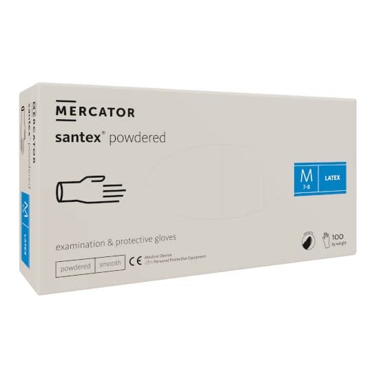Manusi protectie/ examinare latex, marime M, 100 buc/set