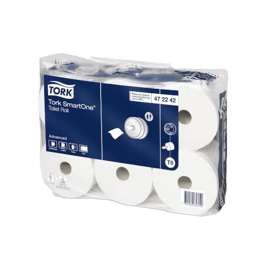 Rola hartie igienica derulare centrala, Tork SmartOne® T8, 2 straturi