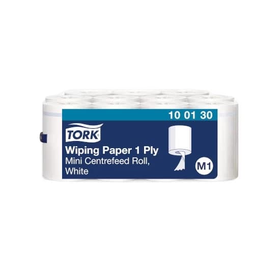 Rola prosop hartie derulare centrala alb, Tork Mini M1, 1 strat