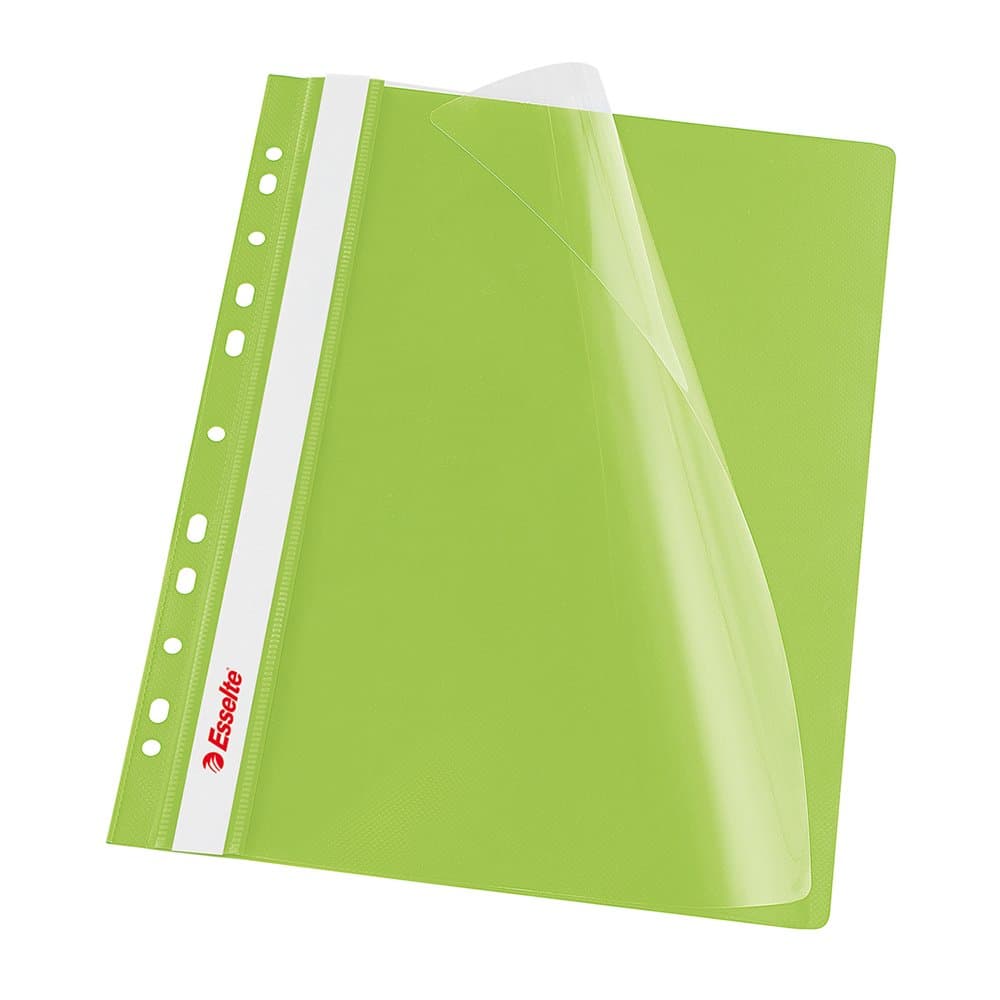 Dosar PP cu multiperforatii Esselte VIVIDA, A4, verde, 10 buc/set
