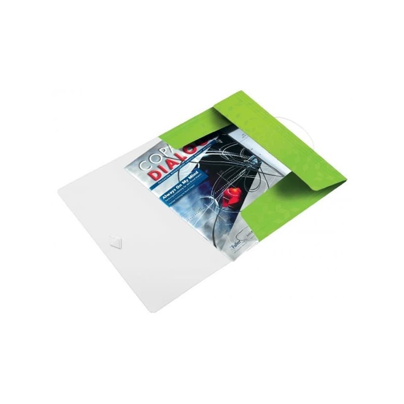 Mapa cu elastic Leitz WOW, PP, A4, 150 coli, verde