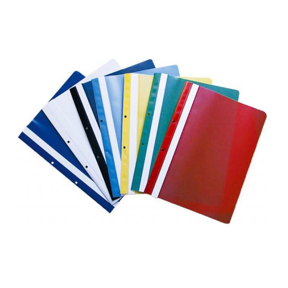 Dosar plastic cu sina si 2 perforatii verde, 10 bucati/set