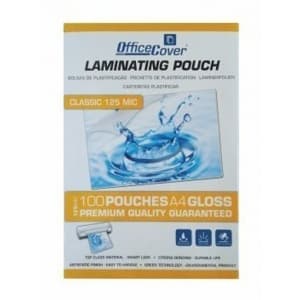 Folie laminare A4 Office Cover, lucioasa, 125 microni, top cu 100 coli