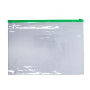 Mapa plastic CNX 756, cu fermoar zip, A4, 12 microni, transparent