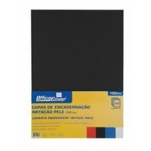 Coperta indosariere A4 Office Cover LG-01, carton negru, imitatie piele, 230g/mp, top cu 100 coli