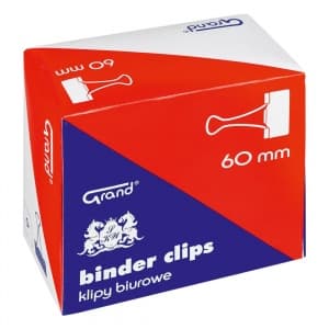 Clipsuri metalice Grand 110-1720, 60mm, negre, cutie 6 buc