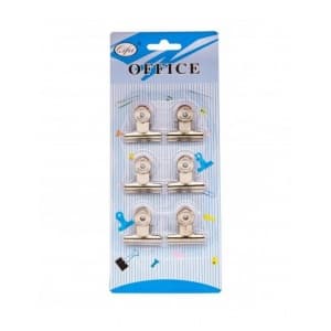 Clipsuri metalice Office Cover A1025, 28mm, argintii, blister 6 buc