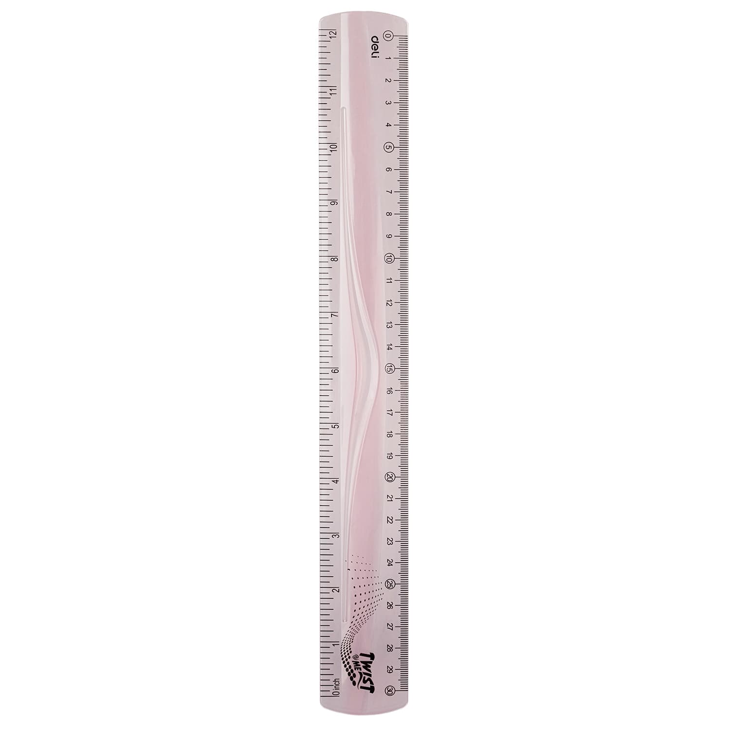 RIGLA 30CM FLEXIBILA TWIST ME TRANSPARENTA COLOR DELI