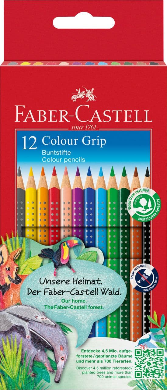CREIOANE COLORATE 12 CULORI GRIP 2001 FABER-CASTELL