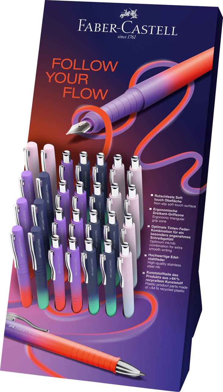 DISPLAY 8 STILOURI +20 PIXURI POLY FLOW FABER-CASTELL