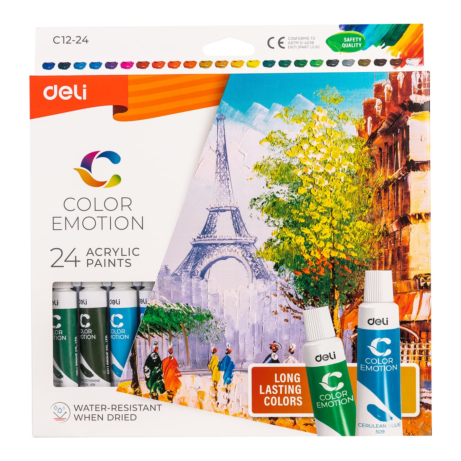 CULORI ACRILICE 24 CULORI 12ML DELI