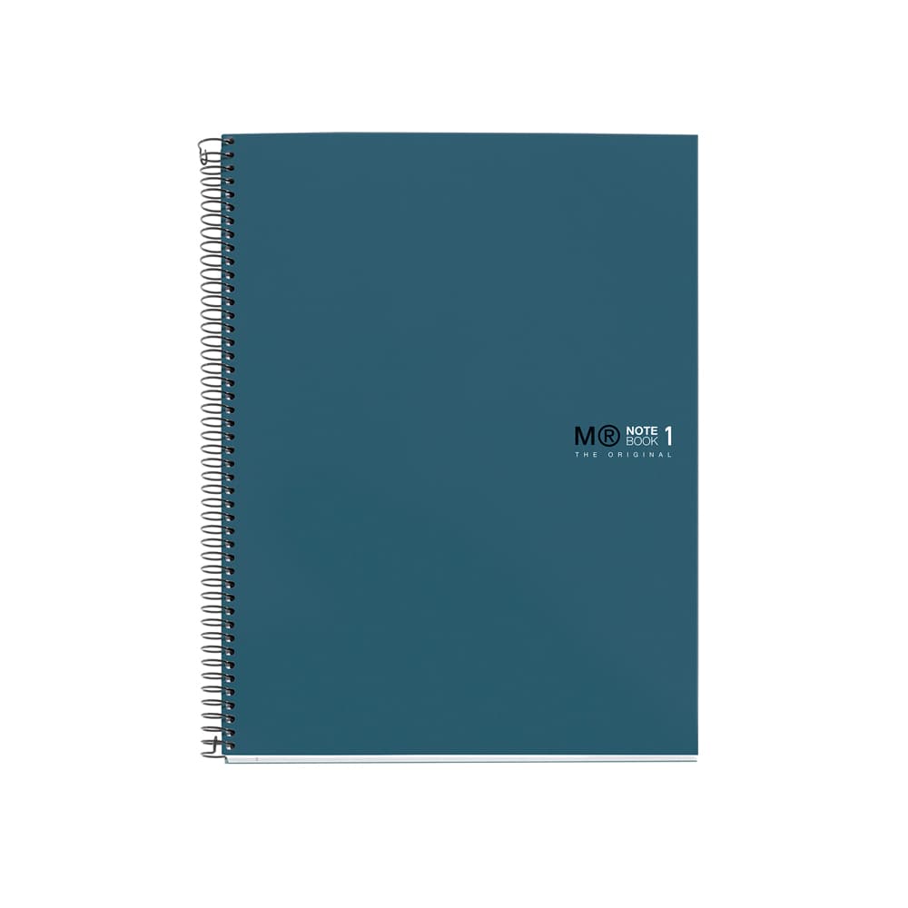 Caiet cu spira Miquelrius Original, A5, matematica, 80 file, coperta cu tratament antiviral si antibacterian, bleumarin