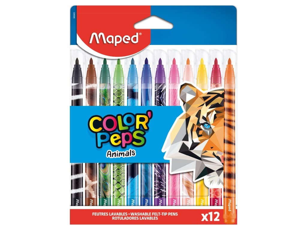 Carioca Maped Color’Peps Animals 12 culori/set