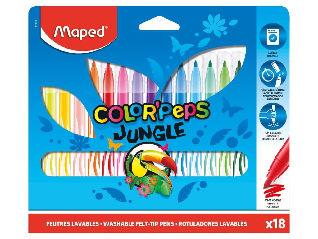 Carioca Maped Color’Peps Jungle 18 culori/set