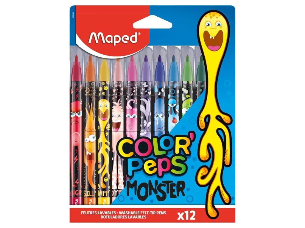 Carioca Maped Color’Peps Monster 12 culori/set
