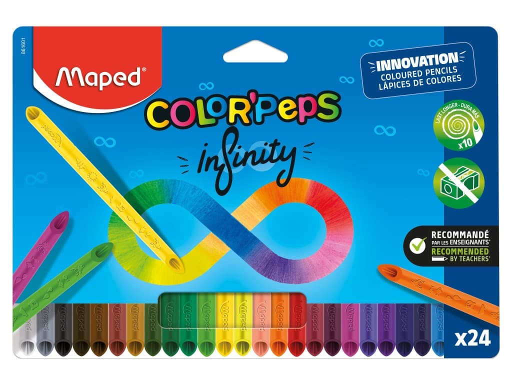 Creioane colorate Maped Color’Peps Infinity 24 culori/set