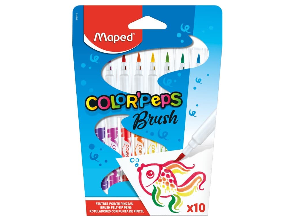 Carioca Maped Color’Peps Brush 10 culori/set