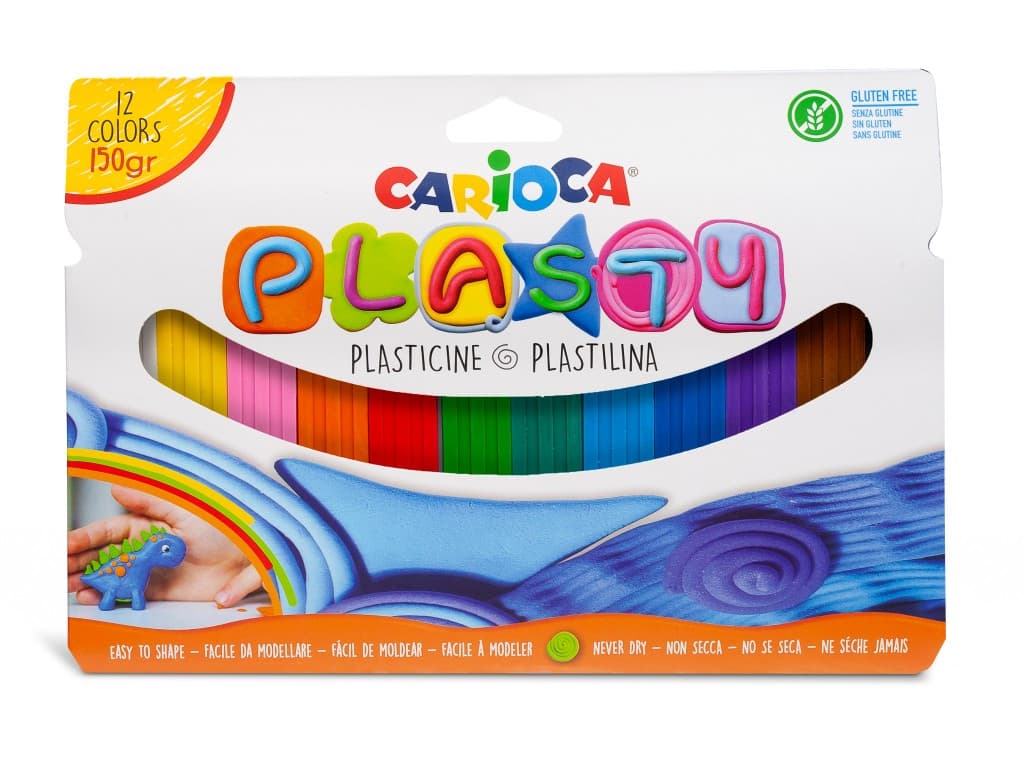 Plastilină Carioca Plasty 12 culori 150 gr