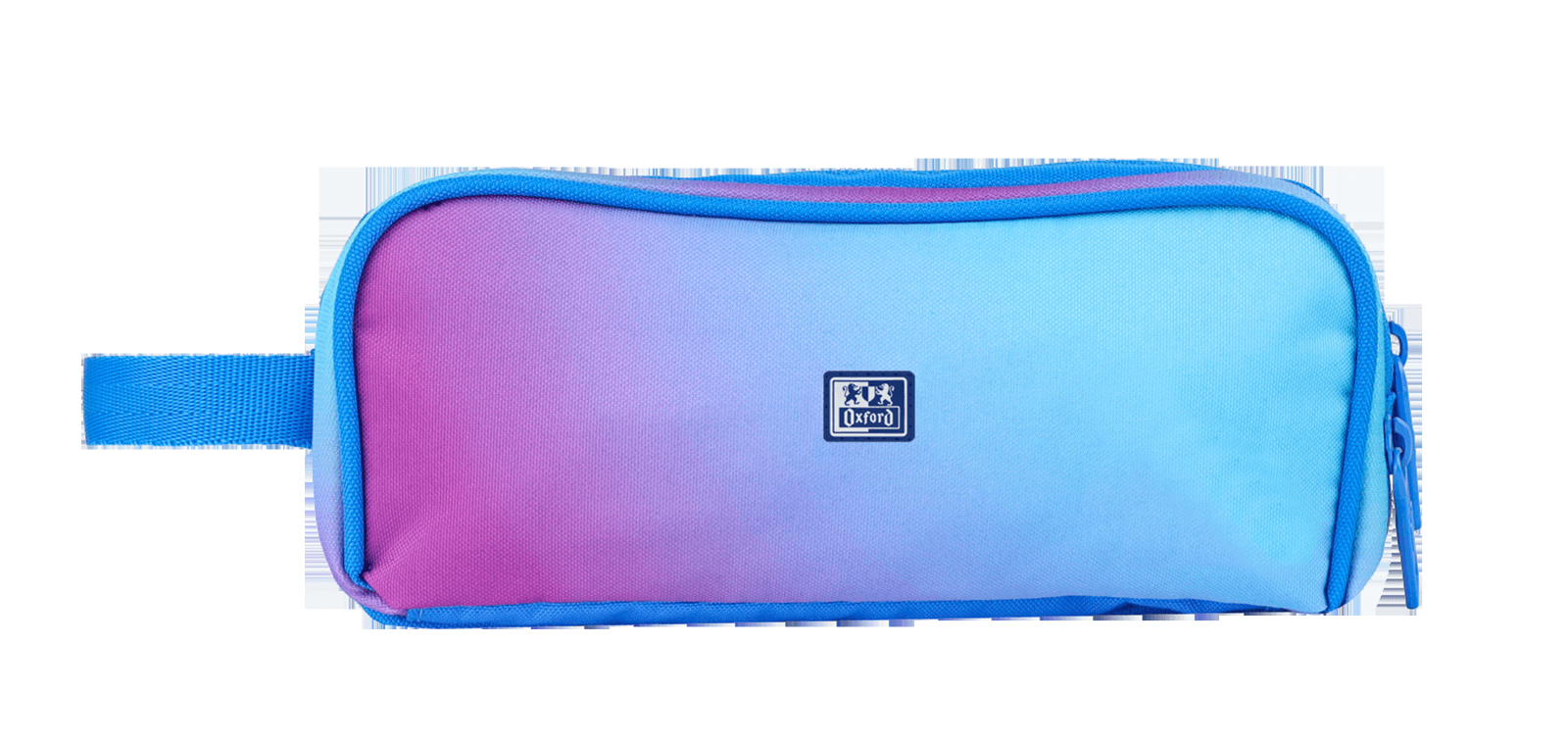 PENAR TIP ETUI DREPTUNGHIULAR OXFORD GRADIENT 3 COMPARTIMENTE ALBASTRU/ROZ