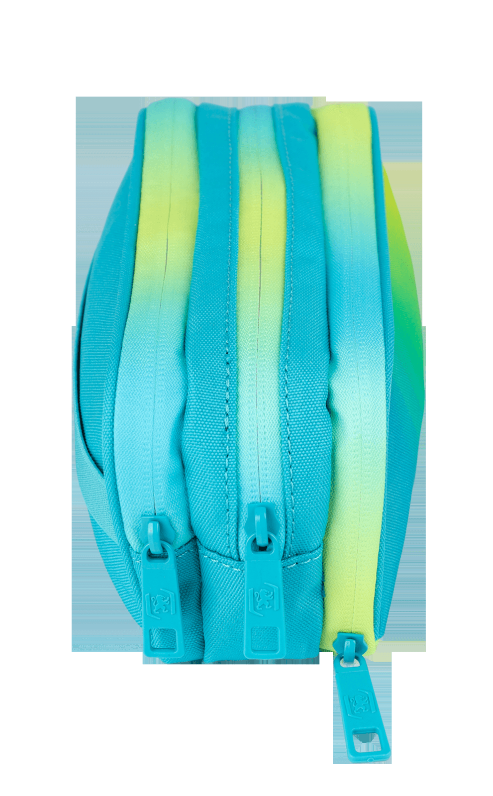 PENAR TIP ETUI DREPTUNGHIULAR OXFORD GRADIENT 3 COMPARTIMENTE GALBEN/TURCOAZ