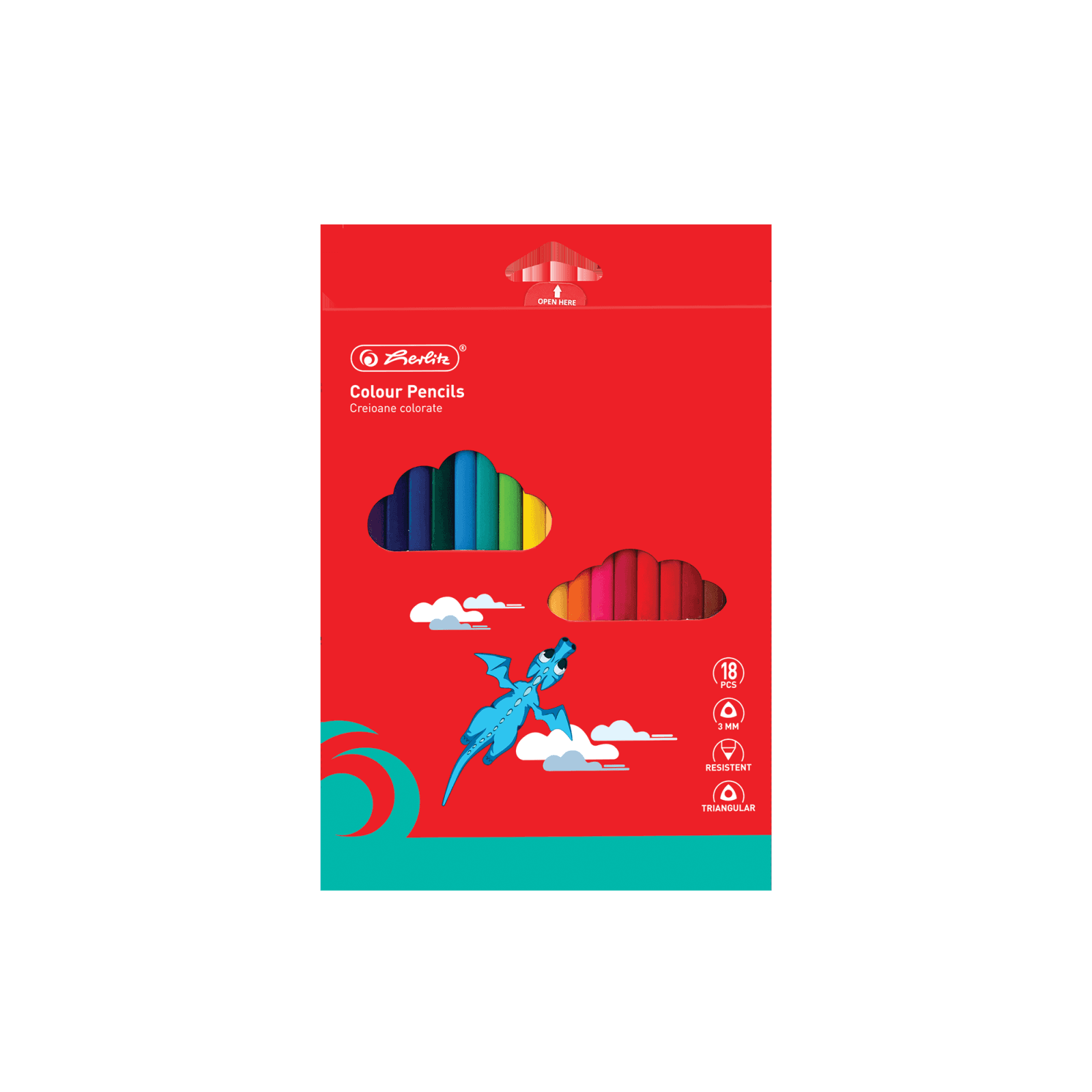 CREIOANE COLORATE TRIUNGHIULARE 3MM SET18 TAVA PLASTIC