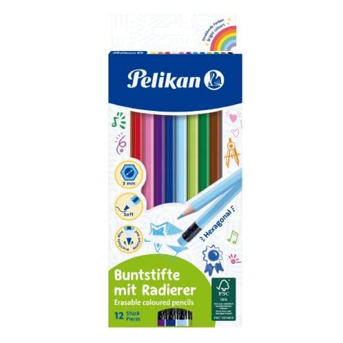 CREIOANE COLORATE HEXAGONALE +RADIERA SET12