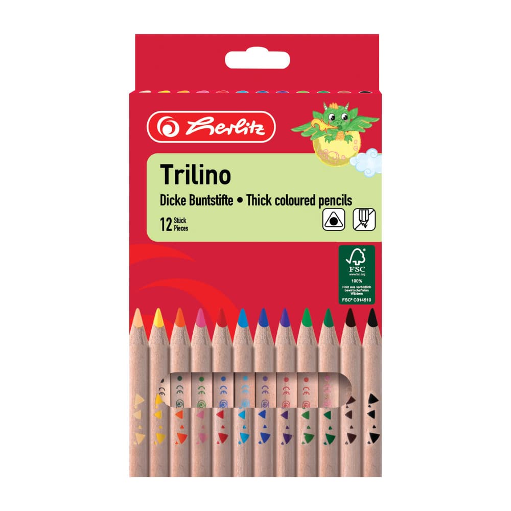 CREIOANE COLORATE TRILINO TRIUNGHIULARE SET12