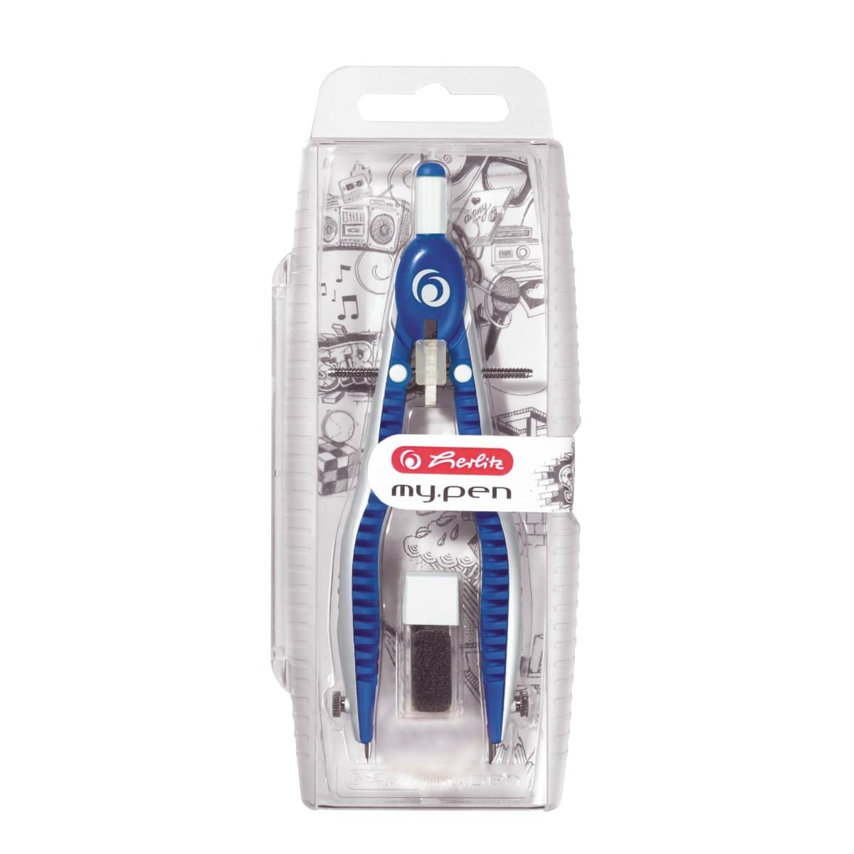 COMPAS MY.PEN ALBASTRU/ALB BLISTER
