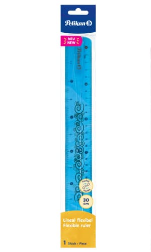 RIGLA PLASTIC 30CM FLEXIBILA CULORI ASORTATE ALBASTRU/ROZ