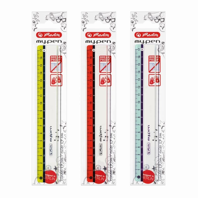 RIGLA PLASTIC 17CM MY.PEN DIVERSE CULORI