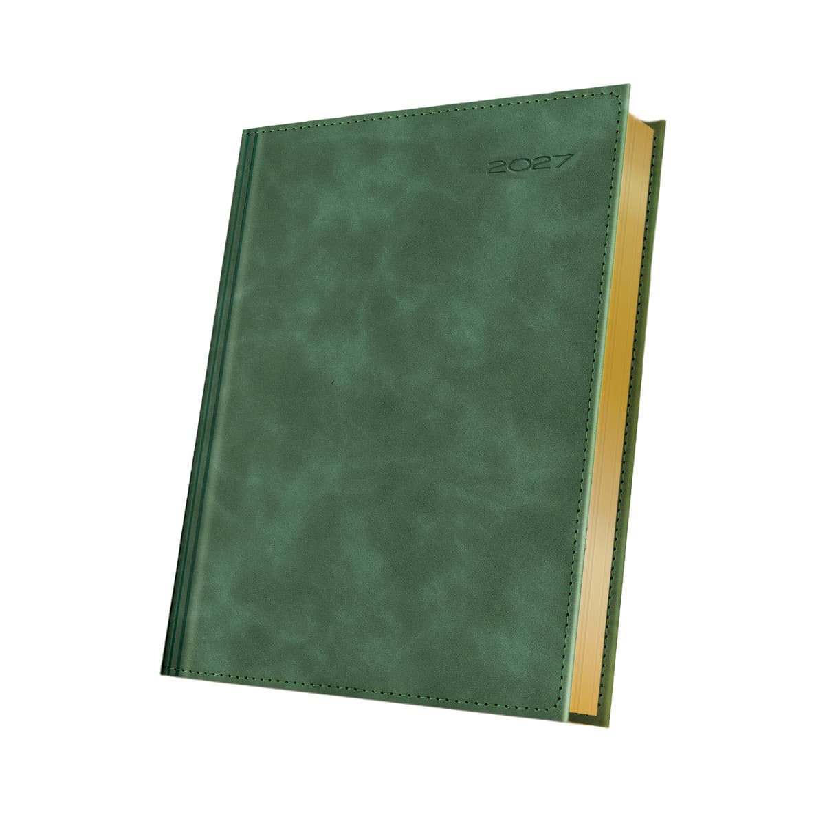 AGENDA DATATA A5 352PAG PREMIUM DELUXE CHIA SUPLE COPERTA PIELE SINTETICA VERDE FOLIO AURIU 2027