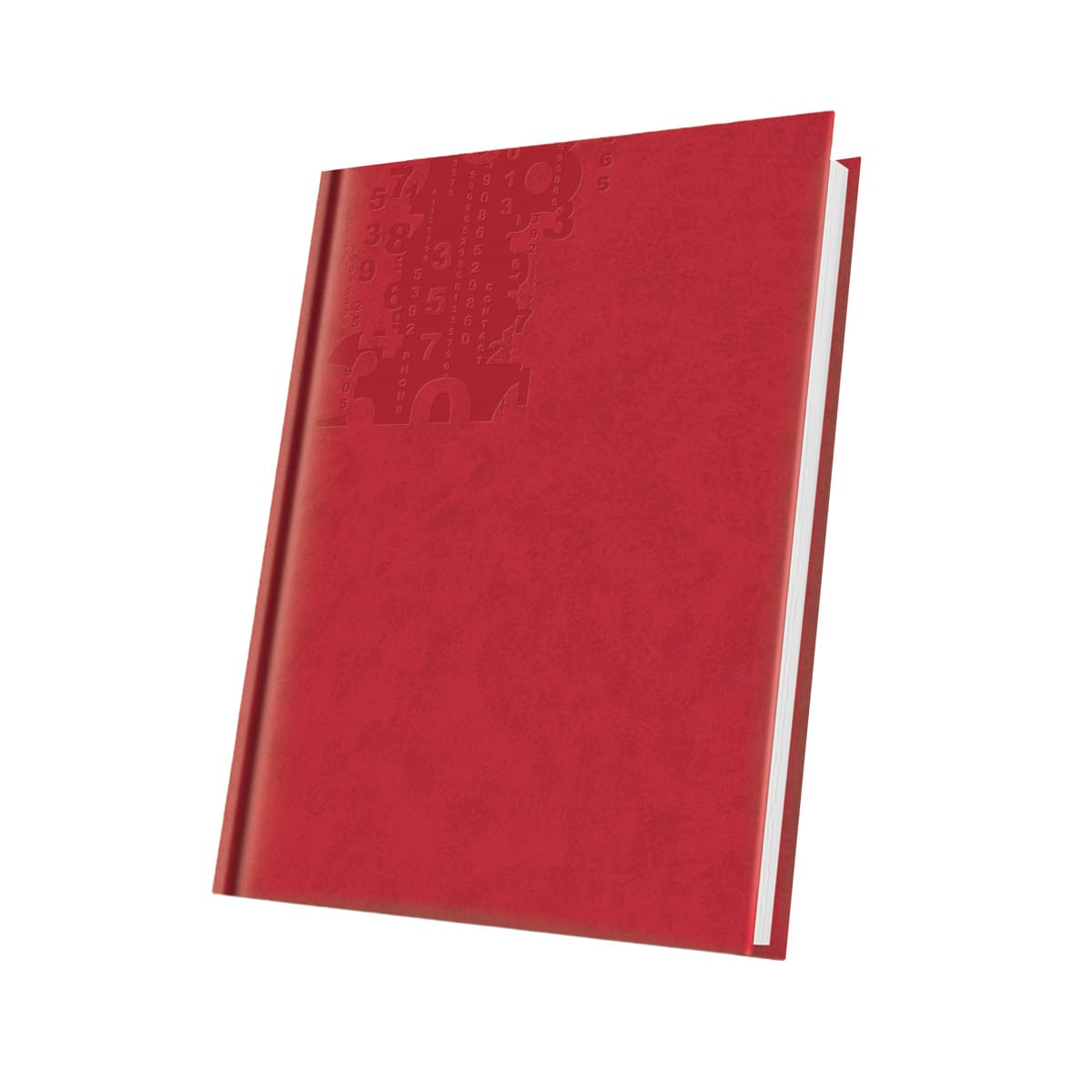 AGENDA NEDATATA A5 224PAG COPERTA PIELE SINTETICA MARMORA ROSU VIU