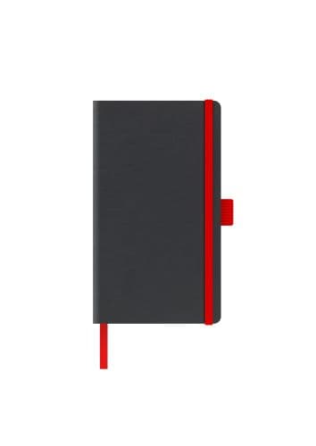AGENDA NEDATATA A5 CASTELLI COPERTA RIGIDA NEGRU ELASTIC ROSU DICTANDO IVORY