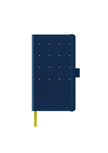 AGENDA NEDATATA A5 CASTELLI COPERTA RIGIDA BLEUMARIN/ARGINTIU ELASTIC ALBASTRU DICTANDO IVORY CUTIE